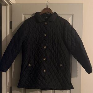 Black Quilted Coat